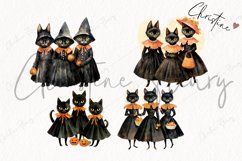 Whimsical Vintage Cat Girls Clipart Product Image 4