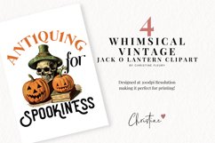Whimsical Vintage Jack O Lantern Clipart Product Image 2