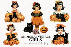 Whimsical Vintage Girls Clipart Product Image 1