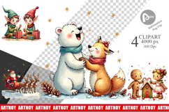 Whimsical Christmas Clipart Product Image 1