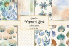 Whimsical Watercolor Floral Digital Paper Product Image 1