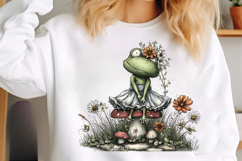 Whimsical Watercolor Frog Clipart Product Image 3
