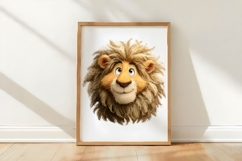 Whimsical watercolor lion clipart Product Image 3