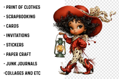 Whimsical Western Cowgirl Clipart Product Image 2