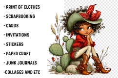 Whimsical Western Cowgirl Clipart Product Image 2