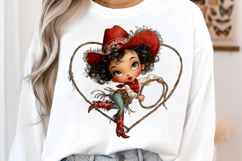 Whimsical Western Cowgirl Clipart Product Image 3