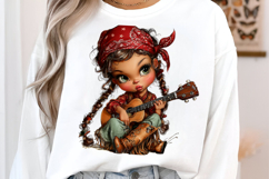 Whimsical Western Cowgirl Clipart Product Image 3