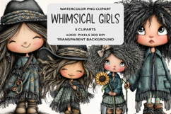 Whimsical Western Girls Clipart Product Image 1