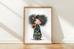 Whimsical Western Girls Clipart Product Image 3