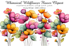 Whimsical Wildflower Clipart Product Image 1