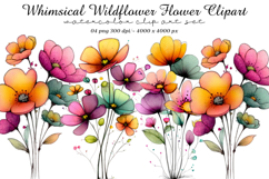 Whimsical Wildflower Clipart Product Image 1