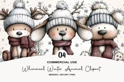 Whimsical Winter Animal Clipart Product Image 1