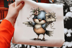 Whimsical Winter Bird Clipart Product Image 2