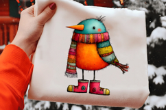 Whimsical Winter Bird Clipart Sublimation Product Image 2