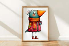 Whimsical Winter Bird Clipart Sublimation Product Image 3