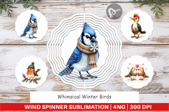 Whimsical Winter Birds Wind Spinner Product Image 1