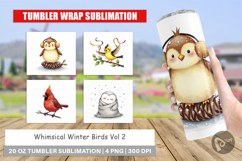 Whimsical Winter Birds Tumbler Product Image 1