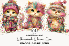 Whimsical Winter Car Clipart Sublimation Product Image 1