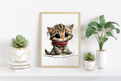Whimsical Winter Cat Clipart Product Image 2
