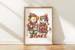 Whimsical Winter Cat &amp; Dog Clipart Product Image 3