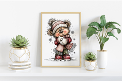 Whimsical Winter Christmas Bear Clipart Product Image 2