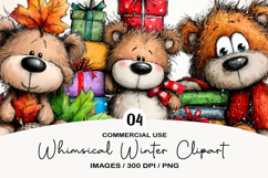 Whimsical Winter Clipart PNG Product Image 1