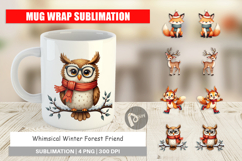 Winter Forest Friends Mug Wrap Product Image 1