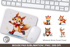 Winter Forest Friends Mouse Pad Product Image 1