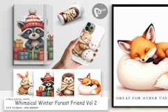 Winter Forest Friends Digital Paper Product Image 1