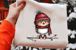 Whimsical Winter Robin Bird Clipart Product Image 2