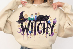 Whimsical Witchy Clipart Png Product Image 2