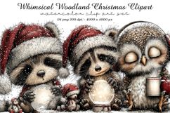 Whimsical Woodland Christmas Clipart Product Image 1