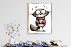 Whimsical Woodland Christmas Fox Clipart Product Image 3
