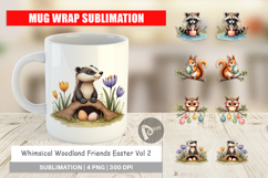 Woodland Friends Easter Mug Wrap Product Image 1