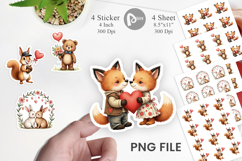 Woodland Valentine Storybook Sticker Product Image 1