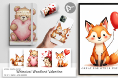 Woodland Valentine Digital Paper Product Image 1