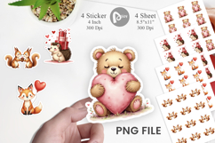 Woodland Valentine Sticker Product Image 1