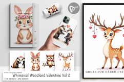 Woodland Valentine Digital Paper Product Image 1