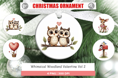 Woodland Valentine Storybook Ornament Product Image 1