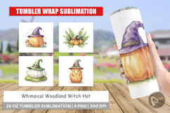 Whimsical Woodland Witch Hat Tumbler Product Image 1