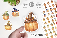 Whimsical Woodland Witch Hat Sticker Product Image 1