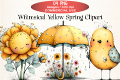 Whimsical Yellow Spring Clipart Product Image 1