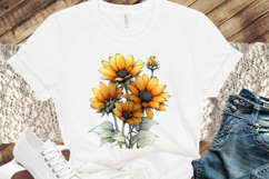 Whimsical Yellow Sunflower Bouquet Clipart Product Image 3