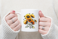 Whimsical Yellow Sunflower Bouquet Clipart Product Image 4