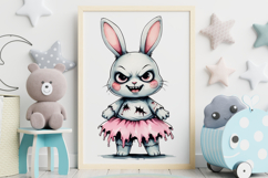 Whimsical Zombie Animals Clipart Bundle PNG Halloween Art Product Image 4