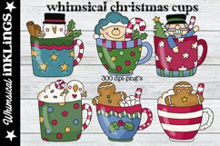 Whimsical Christmas Cups Sublimation Clipart Product Image 1