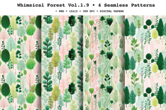 Whimsical Forest Seamless Pattern Vol.1.9 - 4 PNG Product Image 1