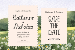 Whimsy Brides Handwritten Curly Script Font Wedding Font Product Image 12