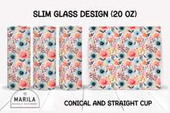 Whimsy Flowers Skinny Tumbler sublimation designs #2 Product Image 1