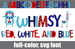 Whimsy Red, White, and Blue Color Font Product Image 1